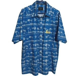 UCLA Bruins Chiliwear Hawaiian Shirt Mens XL floral full graphic Vacation blue